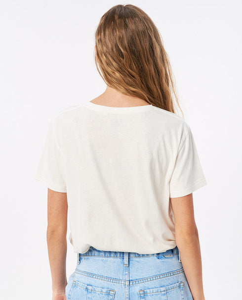 Rip Curl - surf revival 70s tee - bone